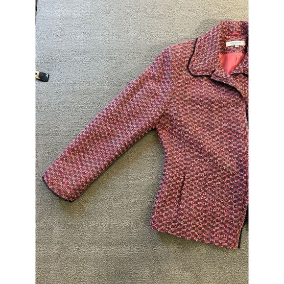 Emanuel Ungaro Size 14 Womens Pink Tweed Blazer Jacket - Picture 9 of 16
